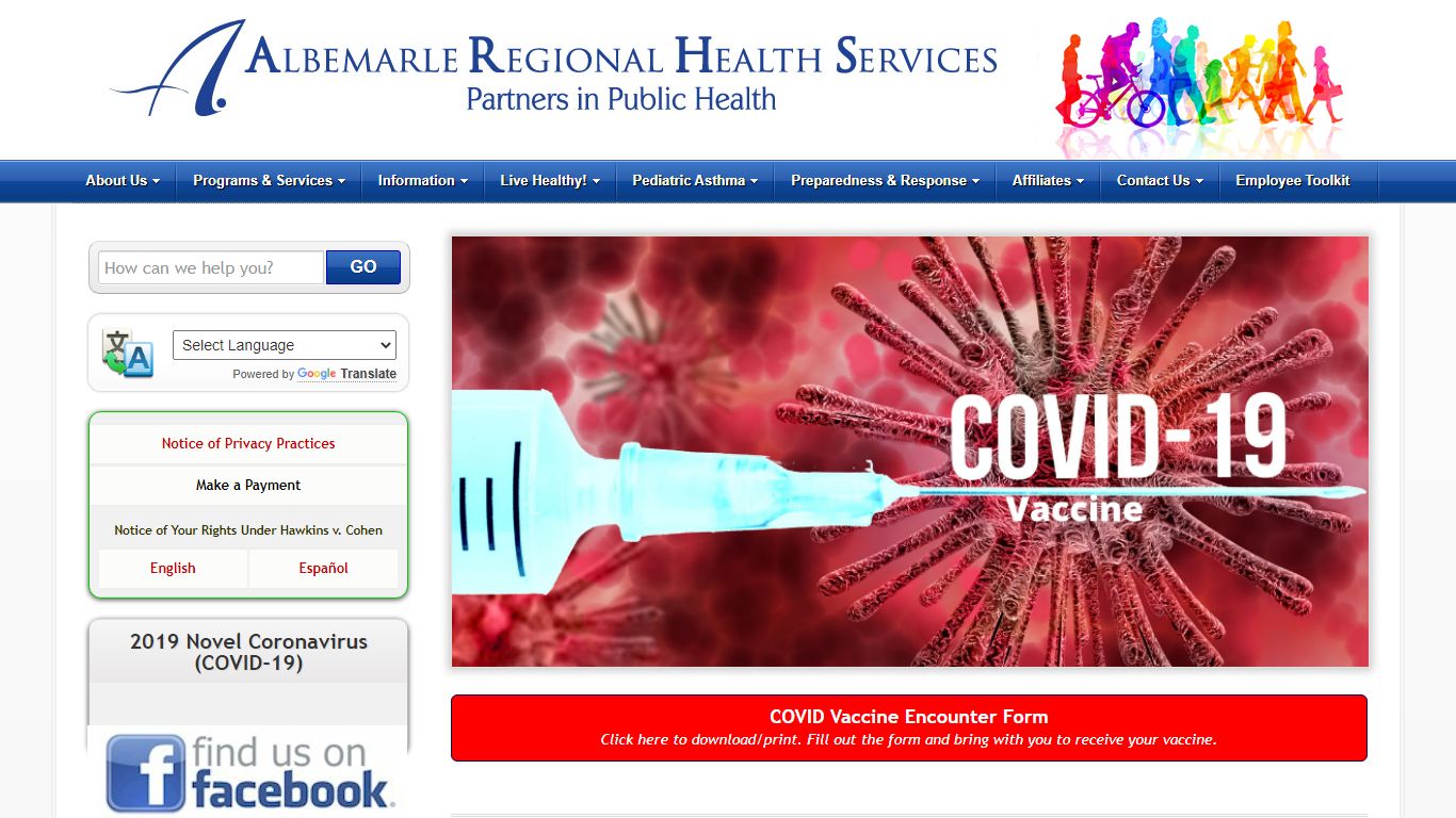 Vaccination Information | Albemarle Regional Health Services