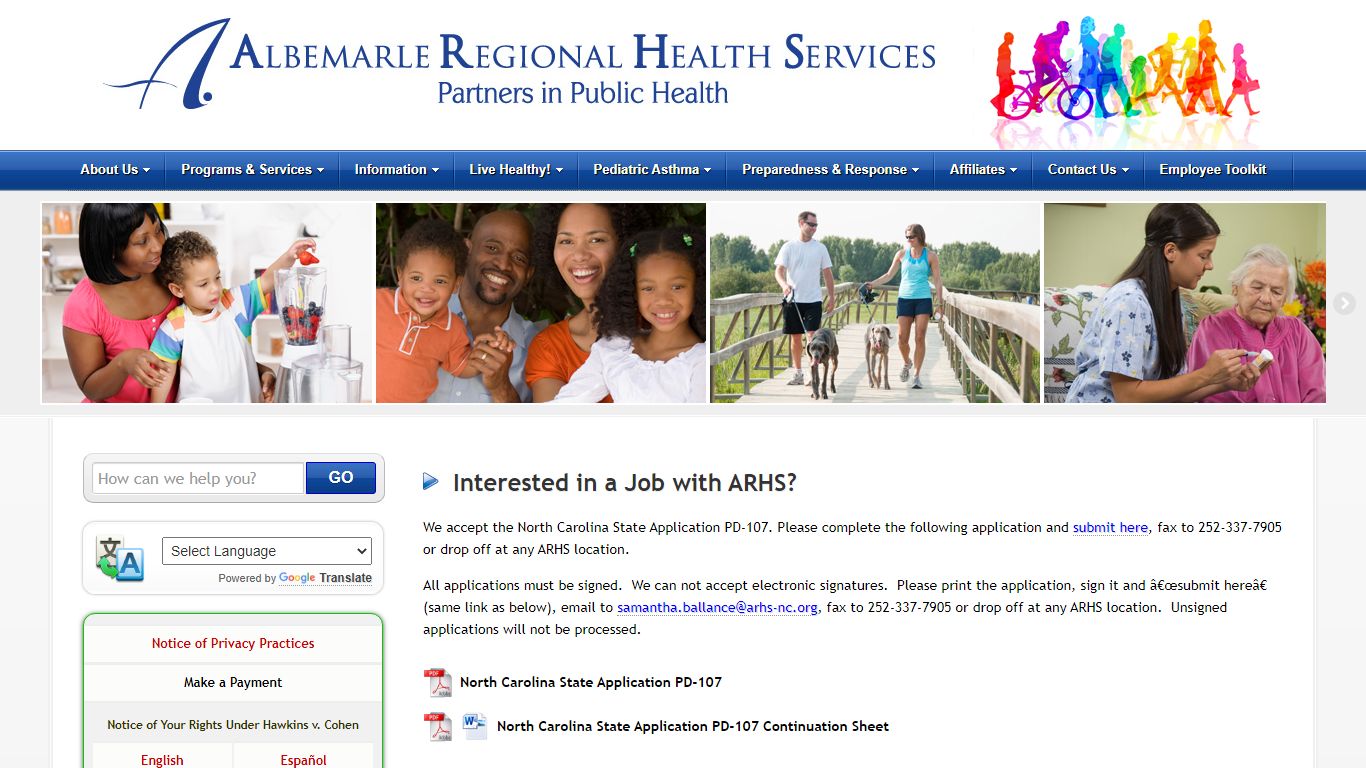 Employment Opportunities | Albemarle Regional Health Services